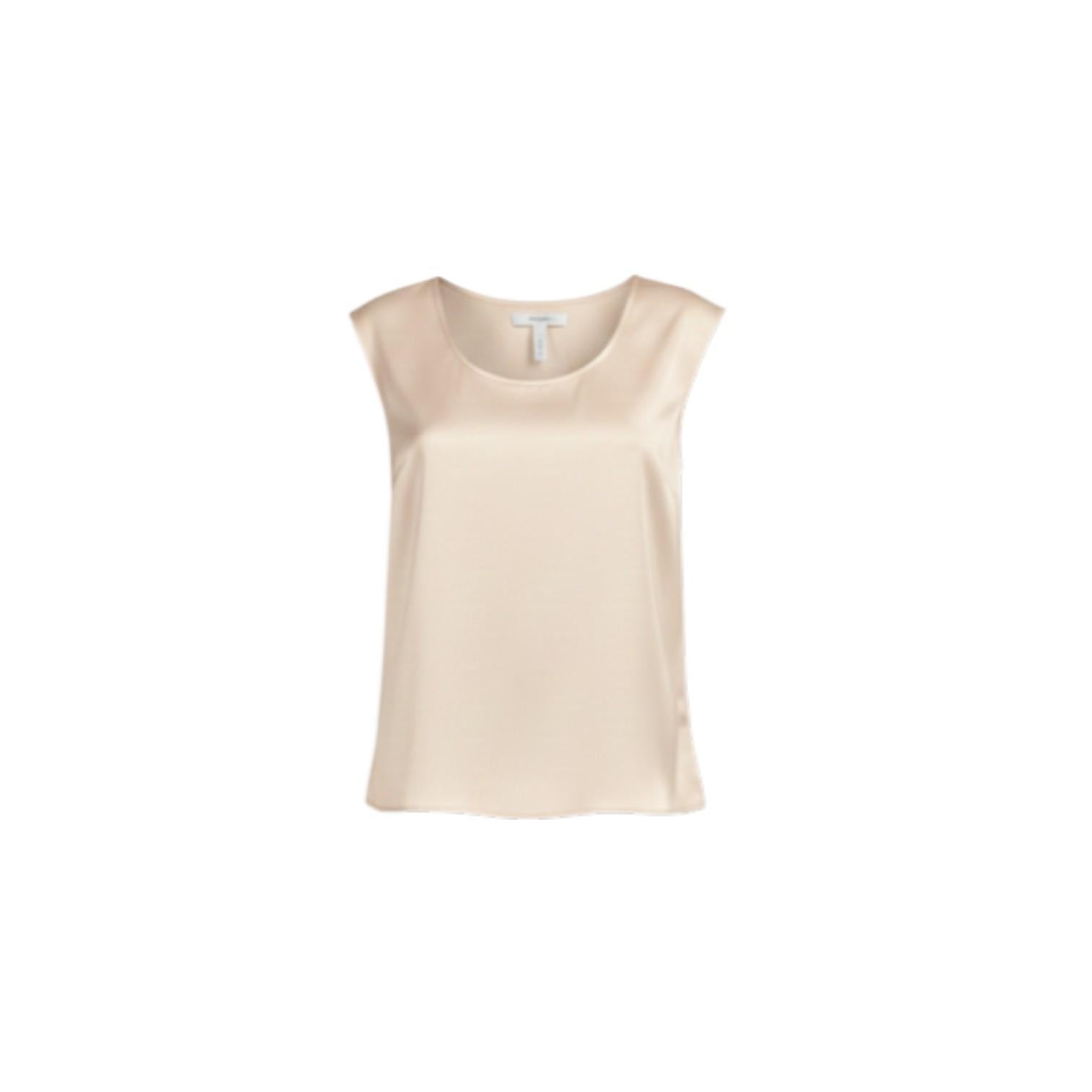 Top Elegante in Satin a Taglio Vivo LES1432 CREMA MARICLA 
