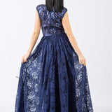Abito in pizzo ANT1811 BLU ANTILLE ELEGANCE 