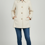 Giaccone caban reversibile cappuccio CF22196 BLU CARLA FERRONI 