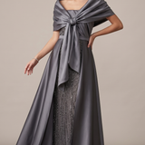 Abito a sirena con strass ALC17 GRIGIO MARICLA ELEGANCE 