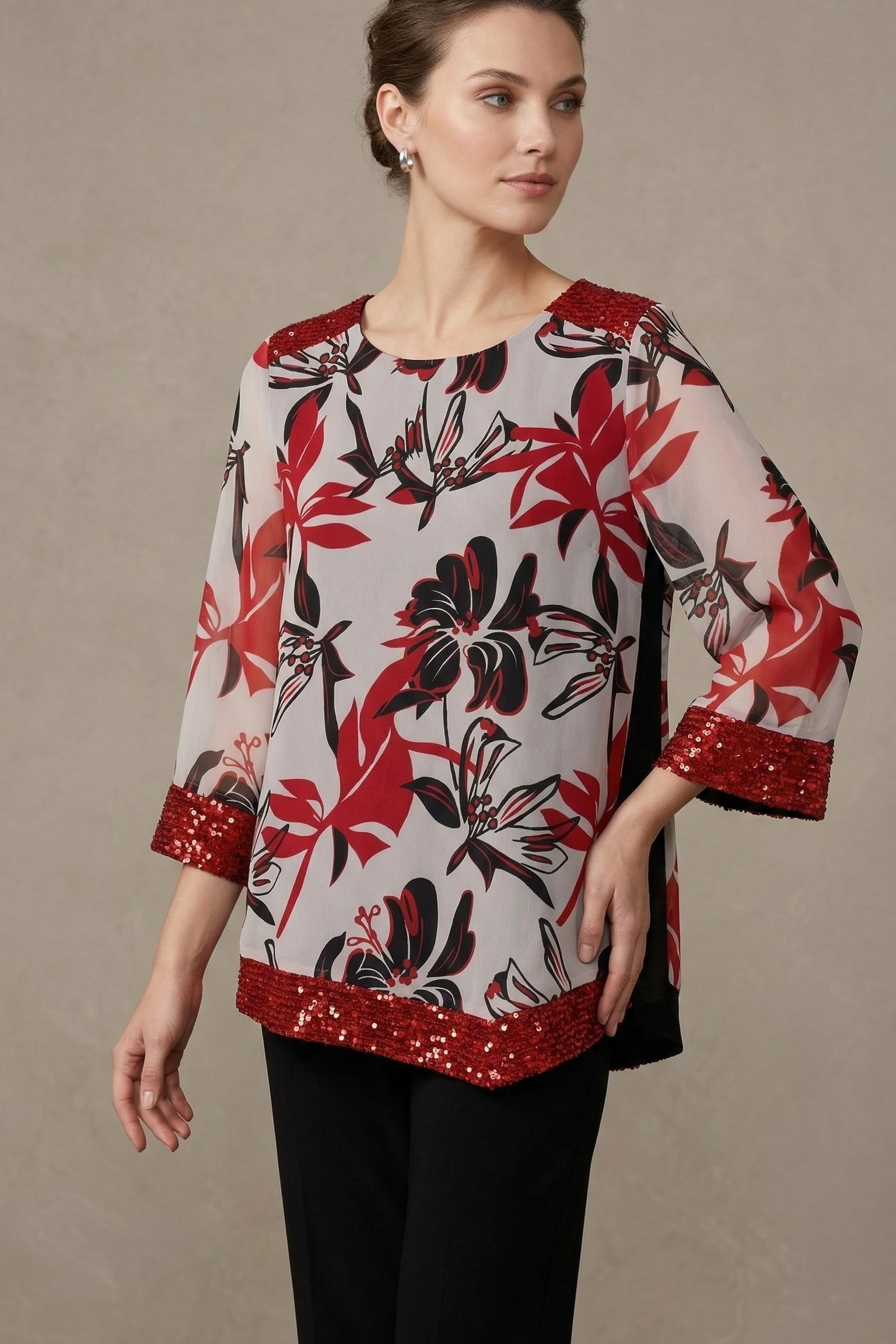 casacca doppia fascia paiette FFGAETA ROSSO MARICLA 