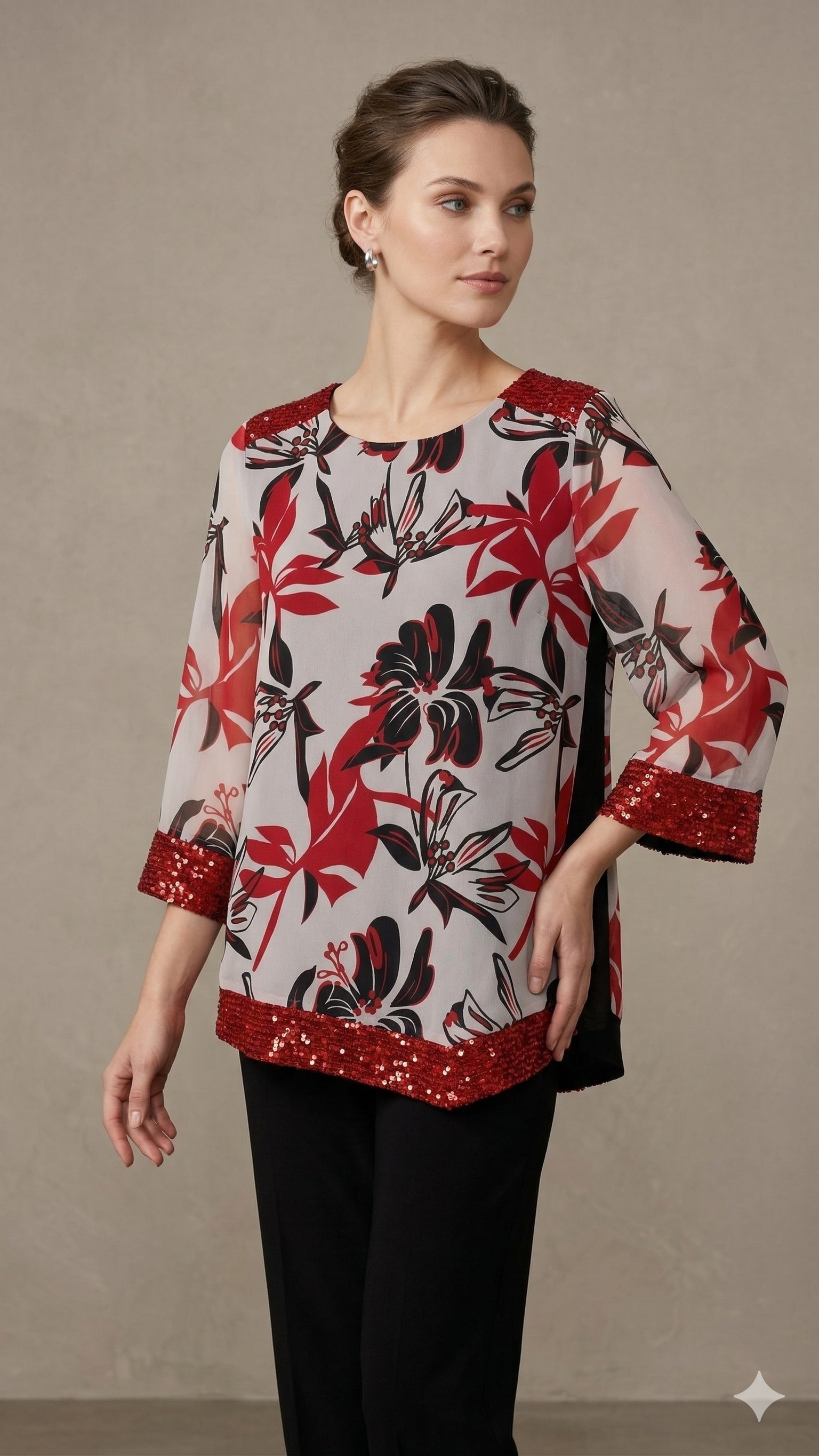 casacca doppia fascia paiette FFGAETA ROSSO MARICLA 