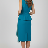 Abito Midi Sartoriale a Doppiopetto SH510AC PETROLIO SHARON 