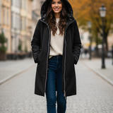 giaccone spalmato con gilet trapunta LIN3403 NERO LINDAS 