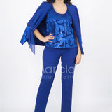 tailleur 3 pezzi giacca paiette LH903 ROYAL LUDOVICA HASSLER 