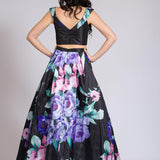 Gonnellone floreale con corpetto JC33656 NERO MARICLA ELEGANCE 