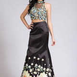 Gonnellone con corpetto ricamato<BR/> JC33647 NERO MARICLA ELEGANCE 