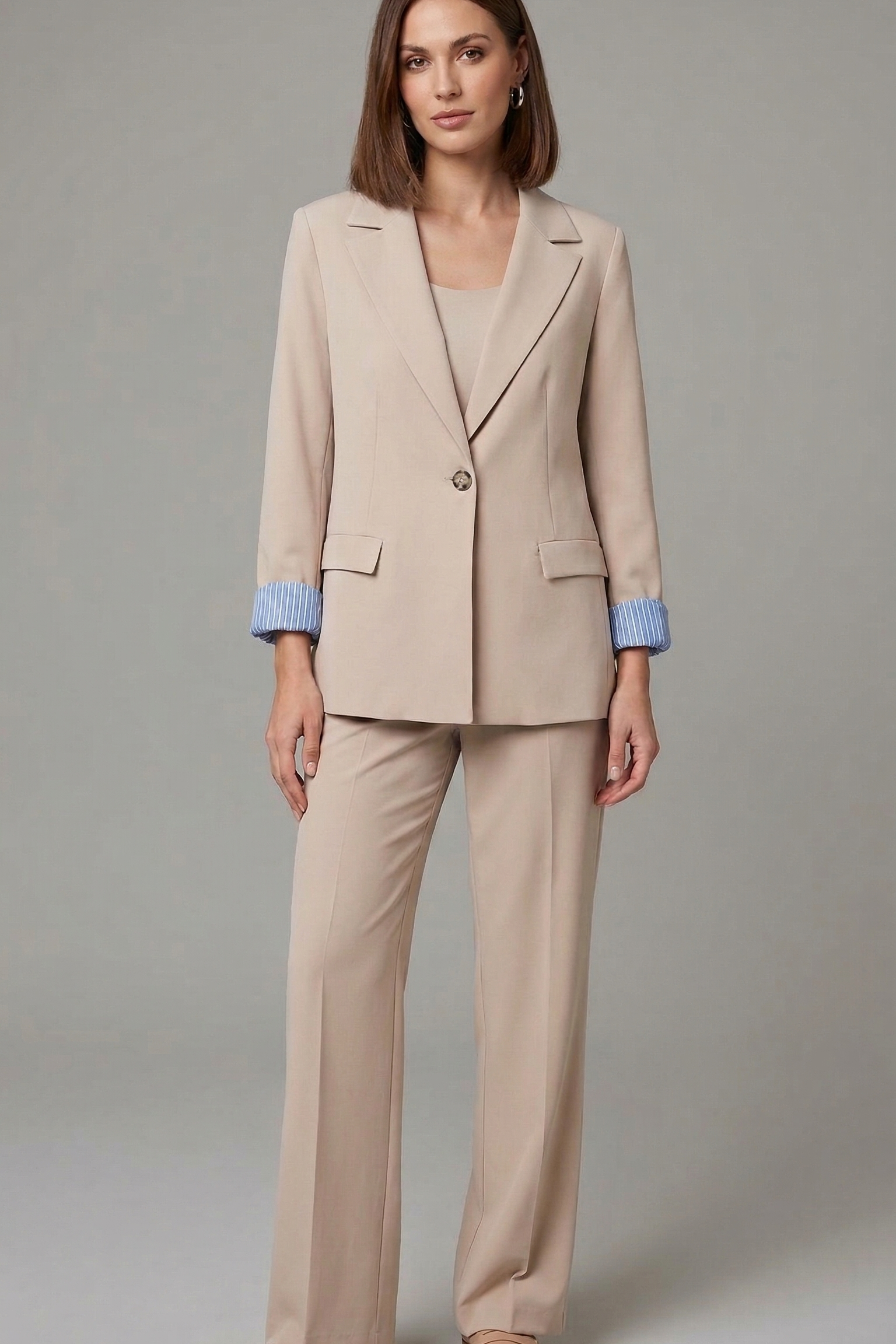 Completo con interno giacca a righe NARCISO CREMA MARICLA 