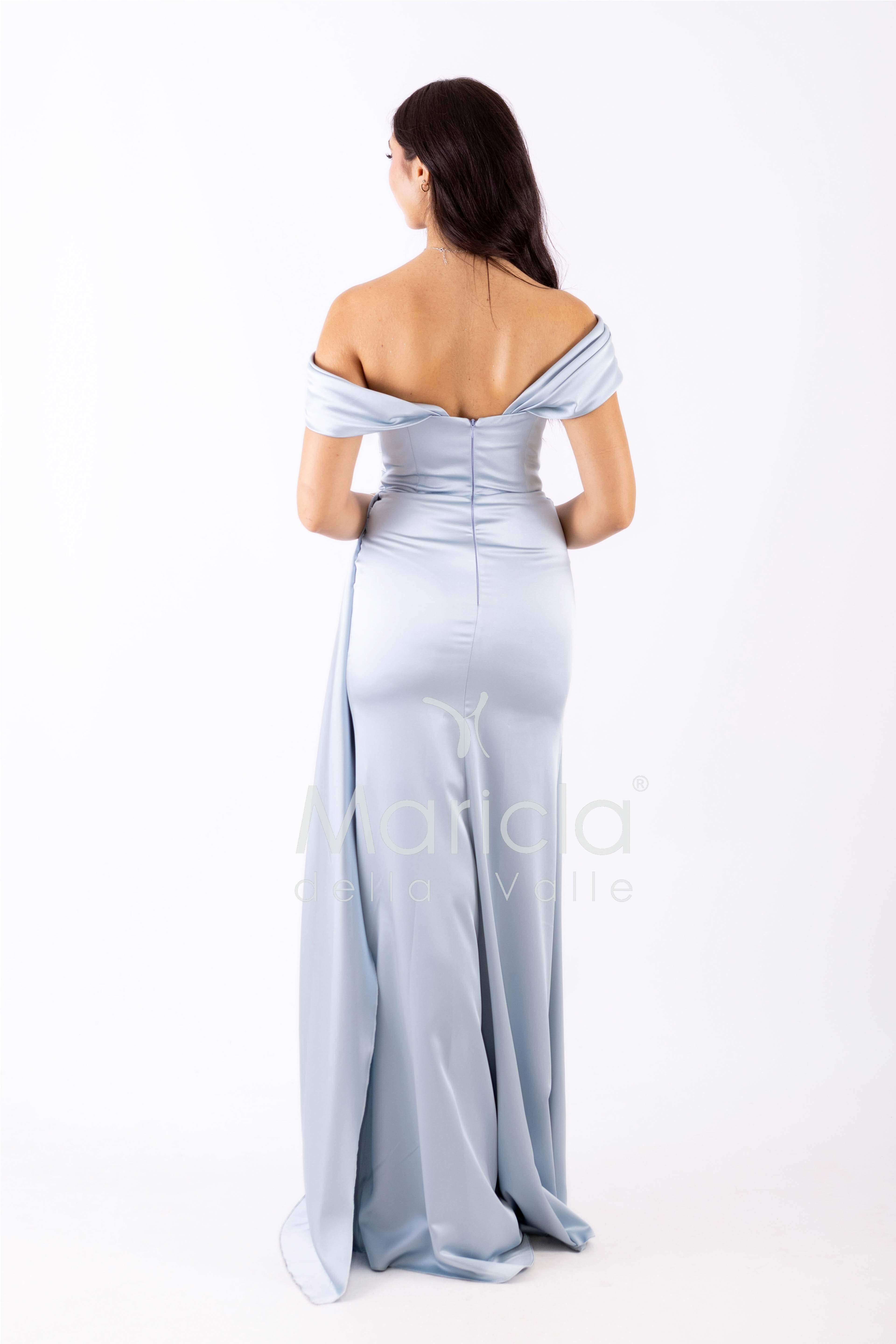 abito lungo con strass ALC04 POLVERE MARICLA ELEGANCE 