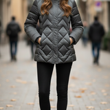 Giaccone piumino con cappuccio LIN3458 INDACO LINDAS 