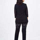 tailleur smoking con righe PF201TP NERO PAOLA FORTI 