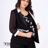 tailleur ric.foglia PF302 NERO PAOLA FORTI 