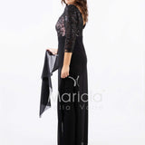 tuta manica 3/4 pizzo SH603 NERO SHARON 