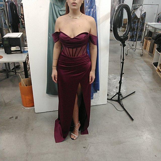 abito con trasparenza e spacco HC5226 AMARONE MARICLA ELEGANCE 