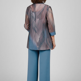 completo 3 pezzi giacca fantasia NC7141 INDACO MARICLA ELEGANCE 