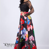 Gonnellone con corpetto in pizzo<BR/> JC34092 FANTASIA MARICLA ELEGANCE 