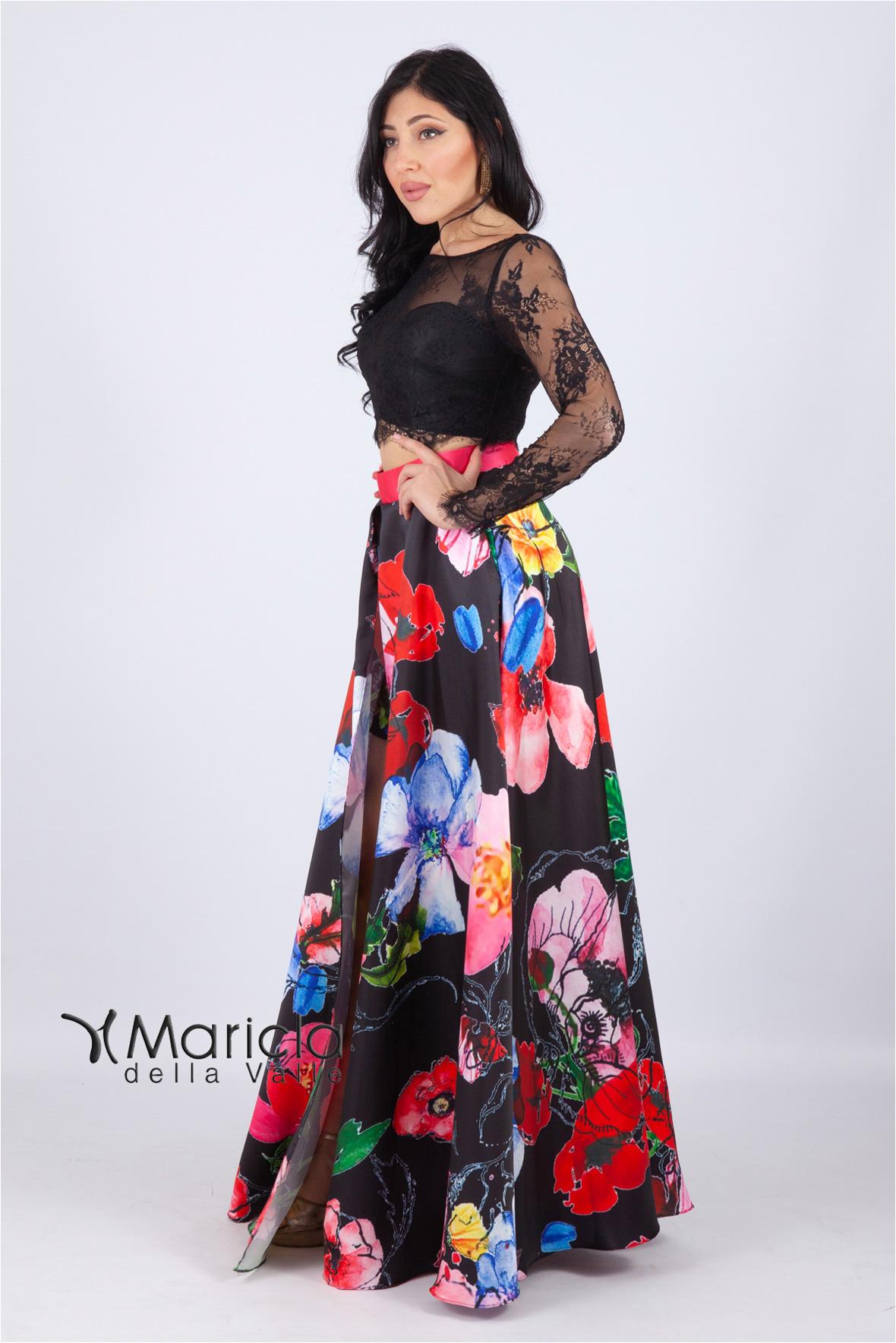Gonnellone con corpetto in pizzo<BR/> JC34092 FANTASIA MARICLA ELEGANCE 