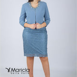 tubino pizzo con giacca GU570 POLVERE MARICLA ELEGANCE 