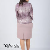 tubino con giacca sfumata GU705 MALVA MARICLA ELEGANCE 