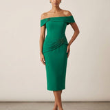 tubino crepe strass CAR58658 VERDE MARICLA ELEGANCE 