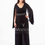 tuta con fascia strass PF105 NERO PAOLA FORTI 