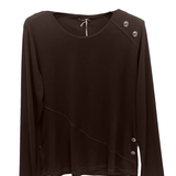 maglia con bottoni oro GR1436 MORO MARICLA 