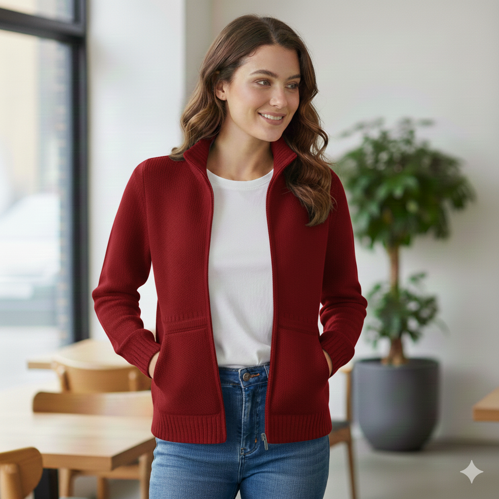 Giacchino 100% lana CF4295 BORDO CARLA FERRONI 