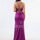 abito sirena corpetto ricamato ANT20412XJ ORCHIDEA ANTILLE ELEGANCE 