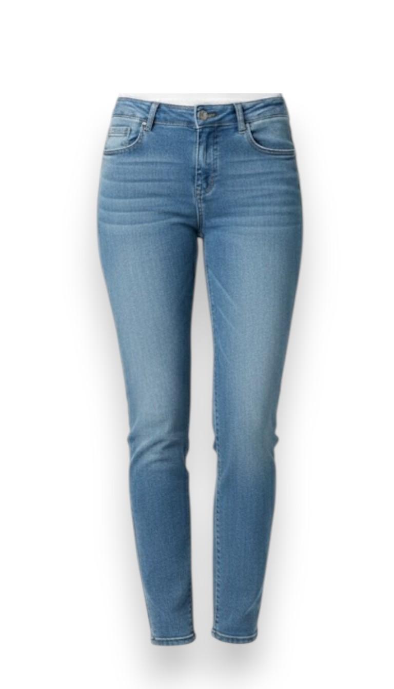 Pantalone jeans stretto con strass tasca GH5586 DENIM MARICLA 