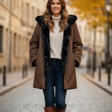 ecomontone spalmato reversibile pelliccia GIOIA COGNAC MARICLA 