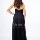 lungo bicolore fiore glitterato RG97PB NERO GIGLI CERIMONIA 