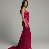 Abito a sirena con corpetto JC35420 FUCSIA MARICLA ELEGANCE 