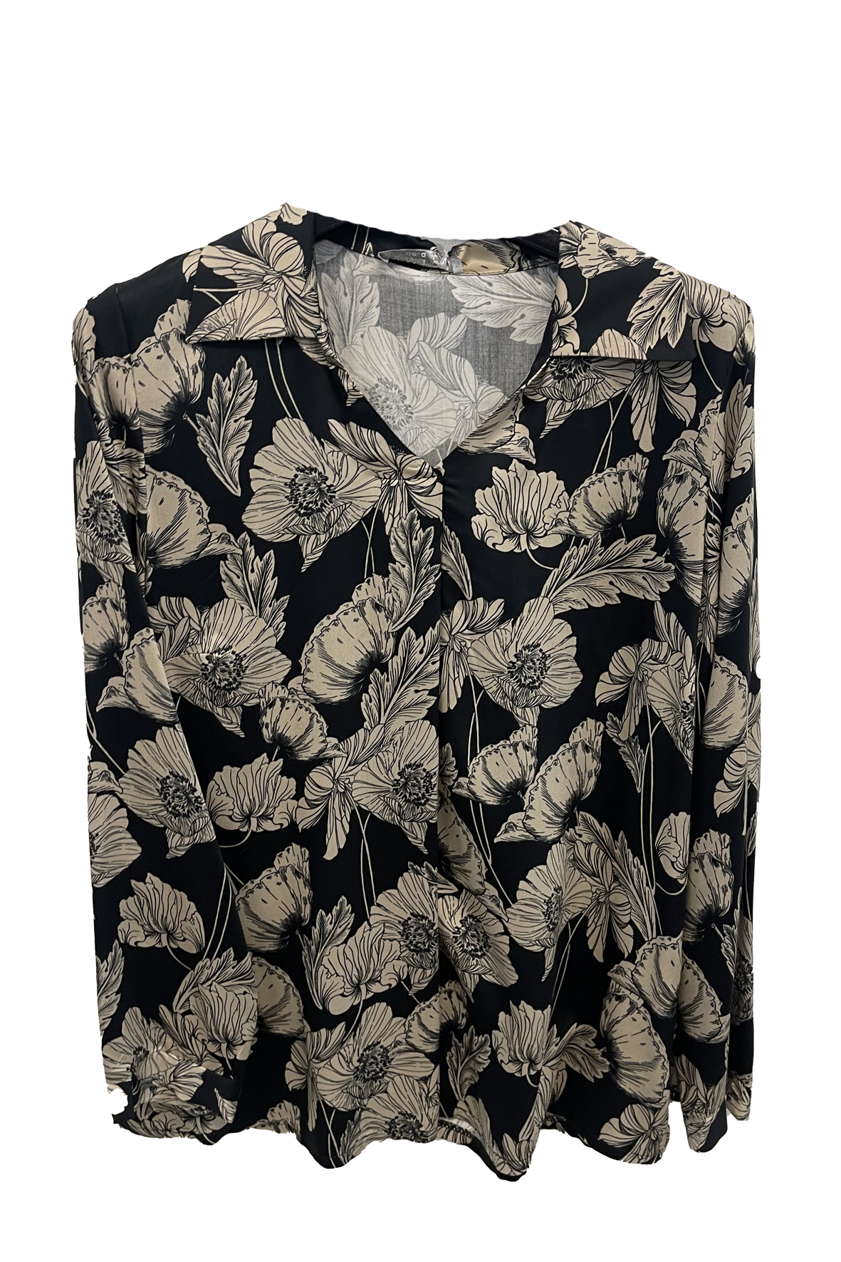 casacca fantasia collo in camicia DB10578 NERO MARICLA 