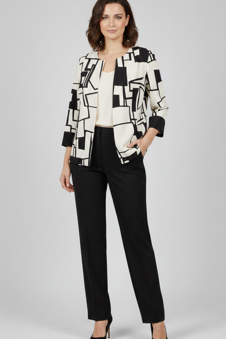 Completo Coordinato "Urban Graphic"  Blazer & Pantalone GIOIELLO NERO MARICLA 