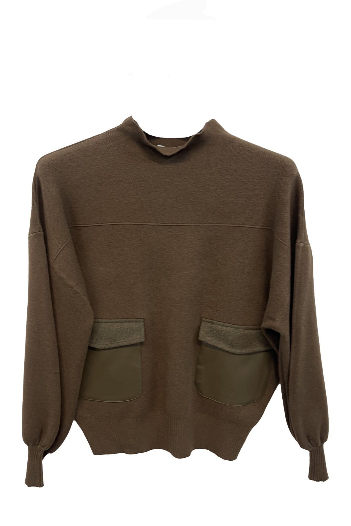 maglia vulcano tasca ecopelle A26IMP03058 MORO MARICLA 