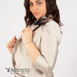 Tubino rigato con bolero SP190135 BEIGE SONIA PENA 