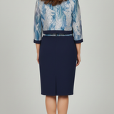 Tubino con Giacchino in Pizzo e Paillettes LH213AG BLU LUDOVICA HASSLER 