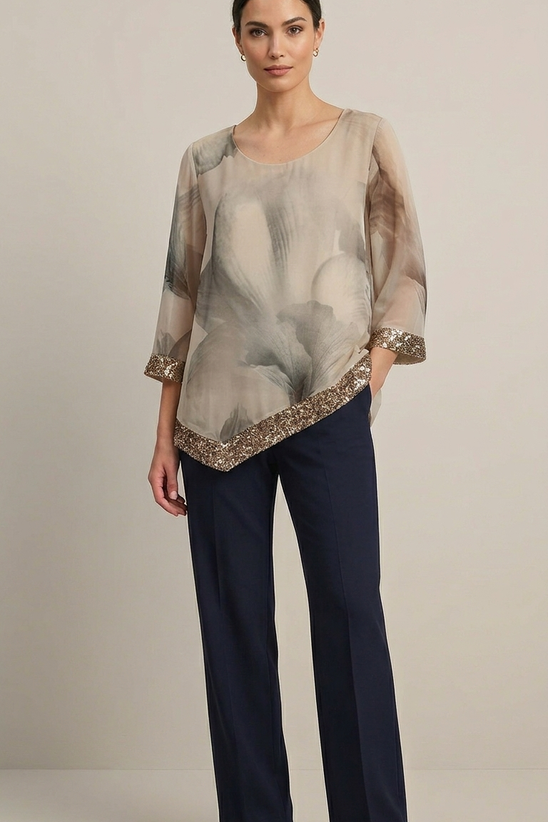 casacca fantasia con paiette DB10990 ORIGANO MARICLA 