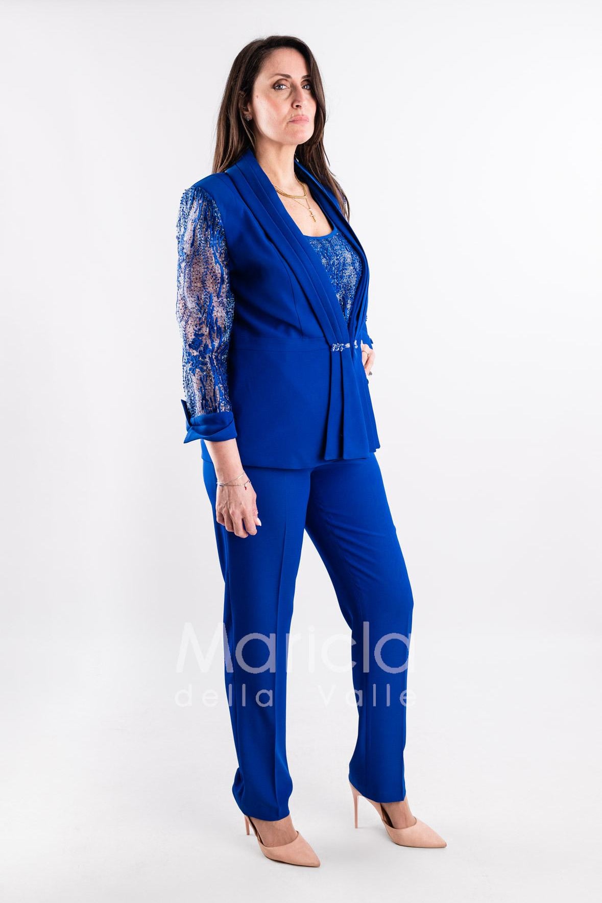 tailleur 3 pz ricamati PF217 ROYAL PAOLA FORTI 