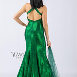 Abito scollo v ANT1808 VERDE ANTILLE ELEGANCE 