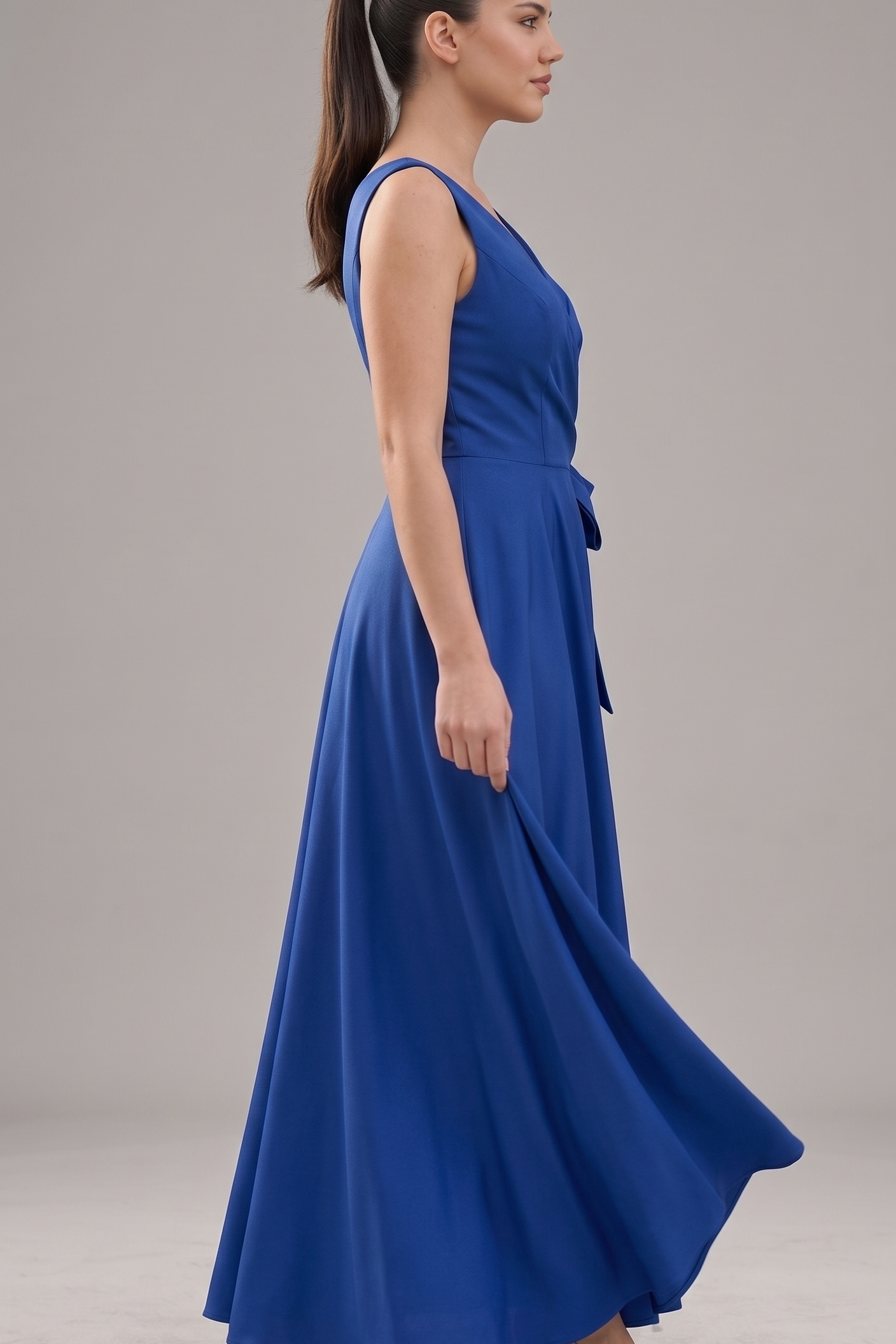 Abito lungo con fiocco JC35431 BLUETTE MARICLA ELEGANCE 