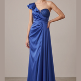abito monospalla strass ALC05 INDACO MARICLA ELEGANCE 