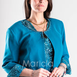 tubino ricamo con bolero ricamo PF3170 OTTANIO PAOLA FORTI 