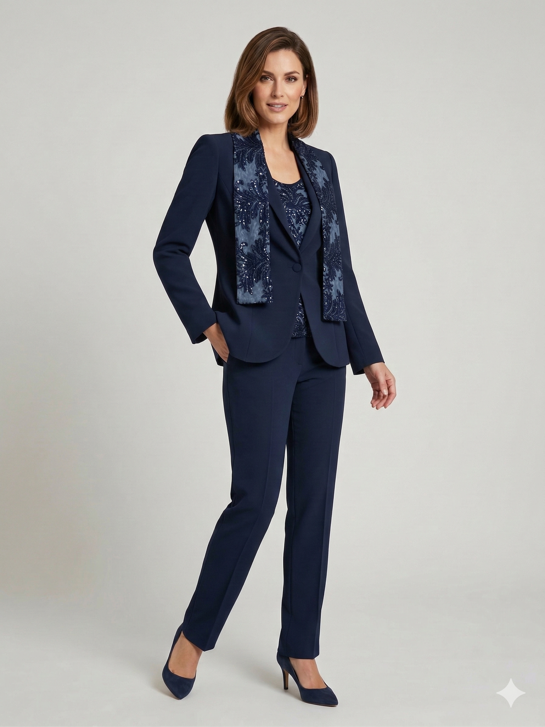 Completo 4 pezzi GILDA BLU SHARON 