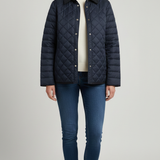 Giacca trapunta con collo in velluto EC2467 BLU MARICLA 