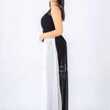 lunga bicol.c/baguette strass PF507 NERO PAOLA FORTI 