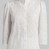 camicia con microstrass CF50097 BIANCO CARLA FERRONI 
