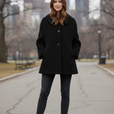 giaccone medio con pence dietro ROMI2736 NERO MARICLA 