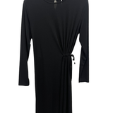 Abito tinta unita con arriccio GR1530 NERO MARICLA 