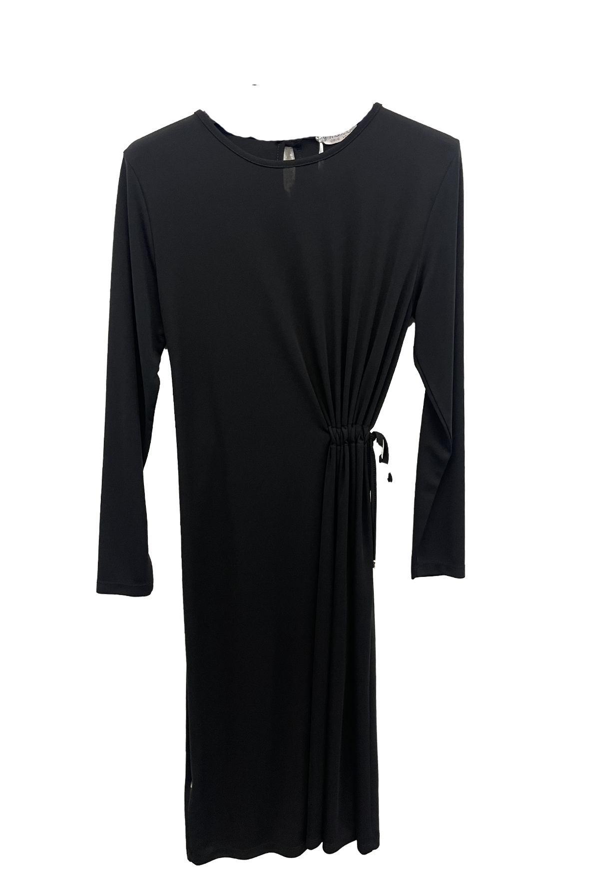 Abito tinta unita con arriccio GR1530 NERO MARICLA 